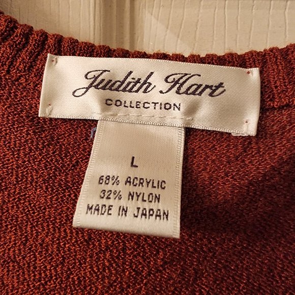 Judith Hart, Pullover sleeveless sweater, Large, rust color - Picture 4 of 4